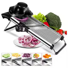 5-Blade Adjustable Mandoline Slicer - 1 Set Stainless Steel Vegetable Slicer - Professional Vegetable Grater Onion Graters Potato