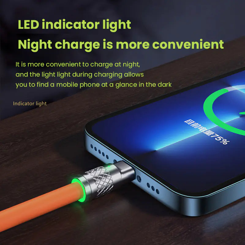 3-in-1 USB Fast Charger Cable for iPhone & Type-C