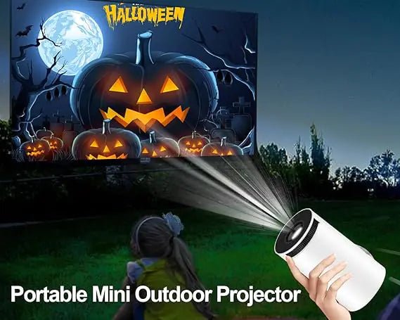 Mini Projector 4K 1080P Support, WiFi6 BT 5.0 Android 11, Smart Projector Auto Horizontal Correction,180°Rotatable